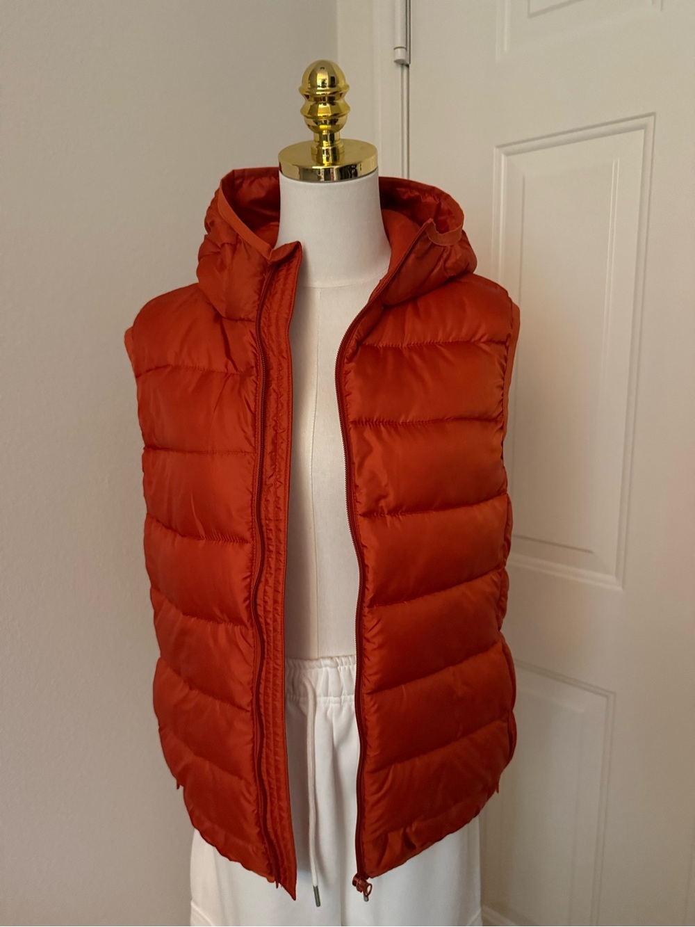 H&M Orange Hooded Puffer Vest for man